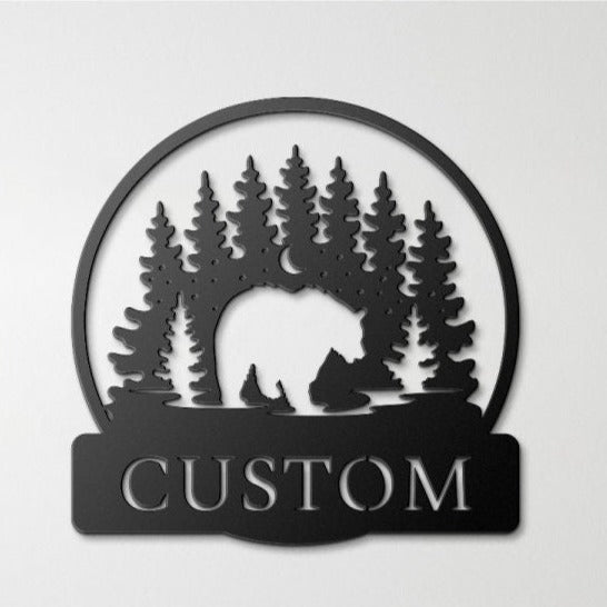 Custom Bear Mountain Metal Wall Art