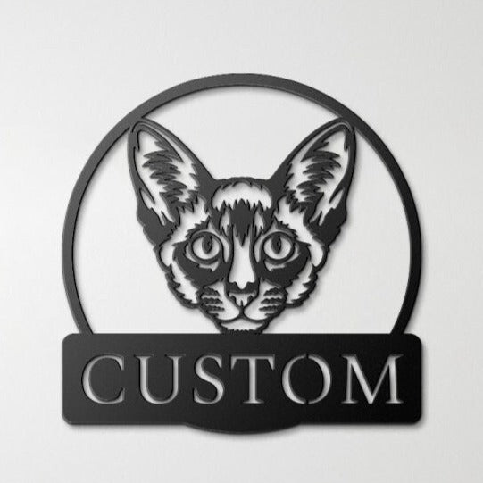 Custom Balinese Cat Metal Sign