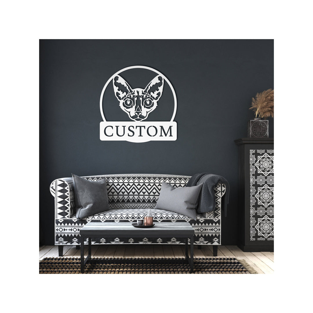 Custom Cornish Rex Cat Metal Sign