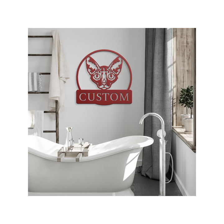 Custom Cornish Rex Cat Metal Sign