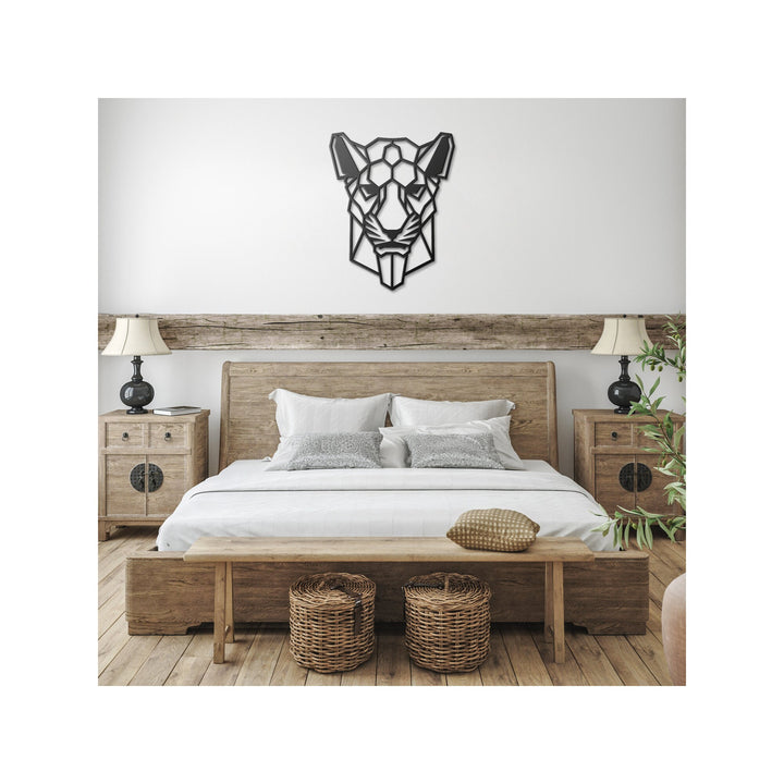 Geometric Lioness Metal Wall Art