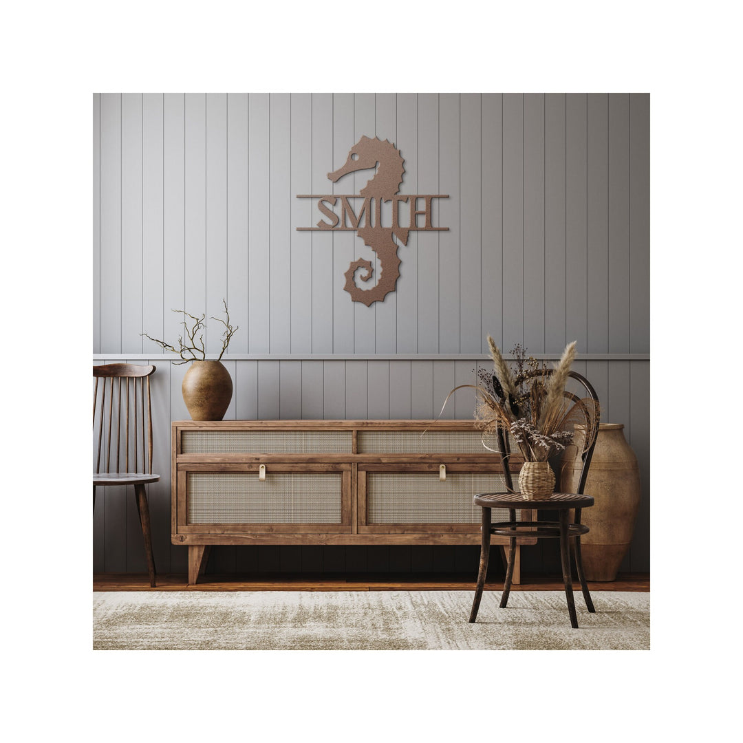 Custom Seahorse Metal Wall Art