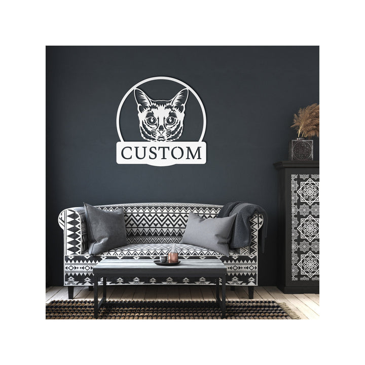 Custom Burma Cat Metal Sign