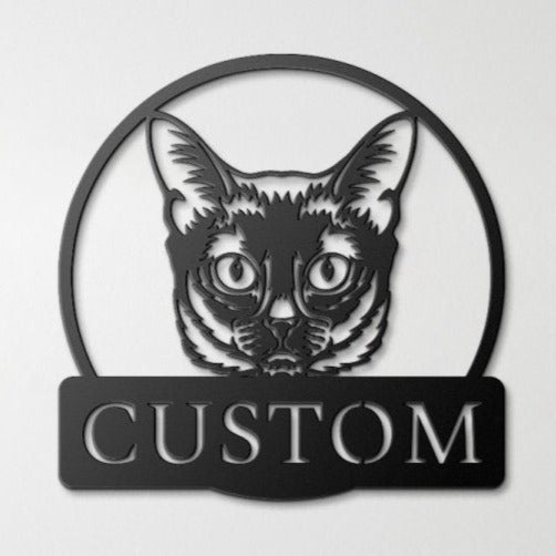 Custom Burma Cat Metal Sign