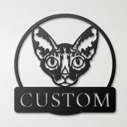 Custom Cornish Rex Cat Metal Sign