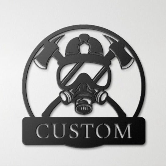 Custom Firefighter Metal Wall Art