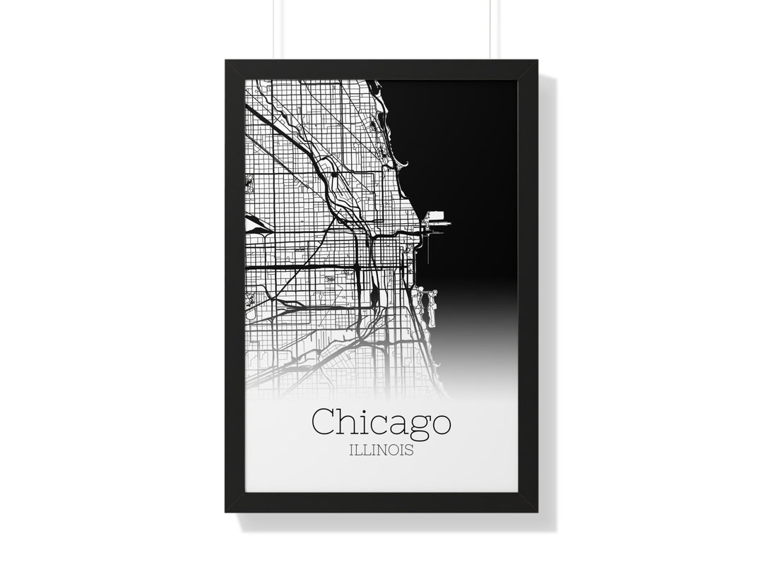 Chicago Map Print - Chicago Illinois Poster Wall Art