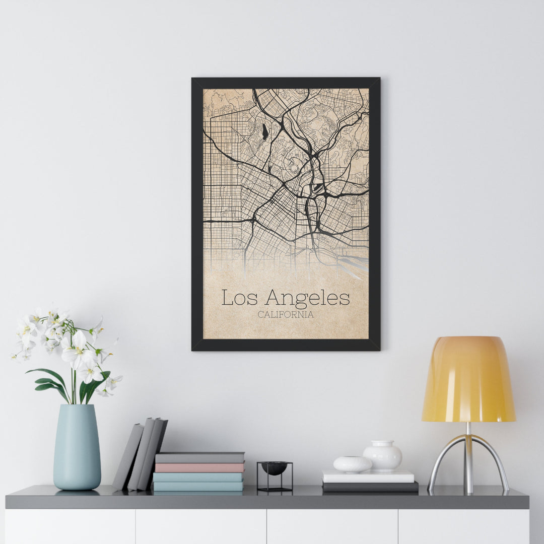 Los Angeles Map Print - Los Angeles California Poster Wall Art