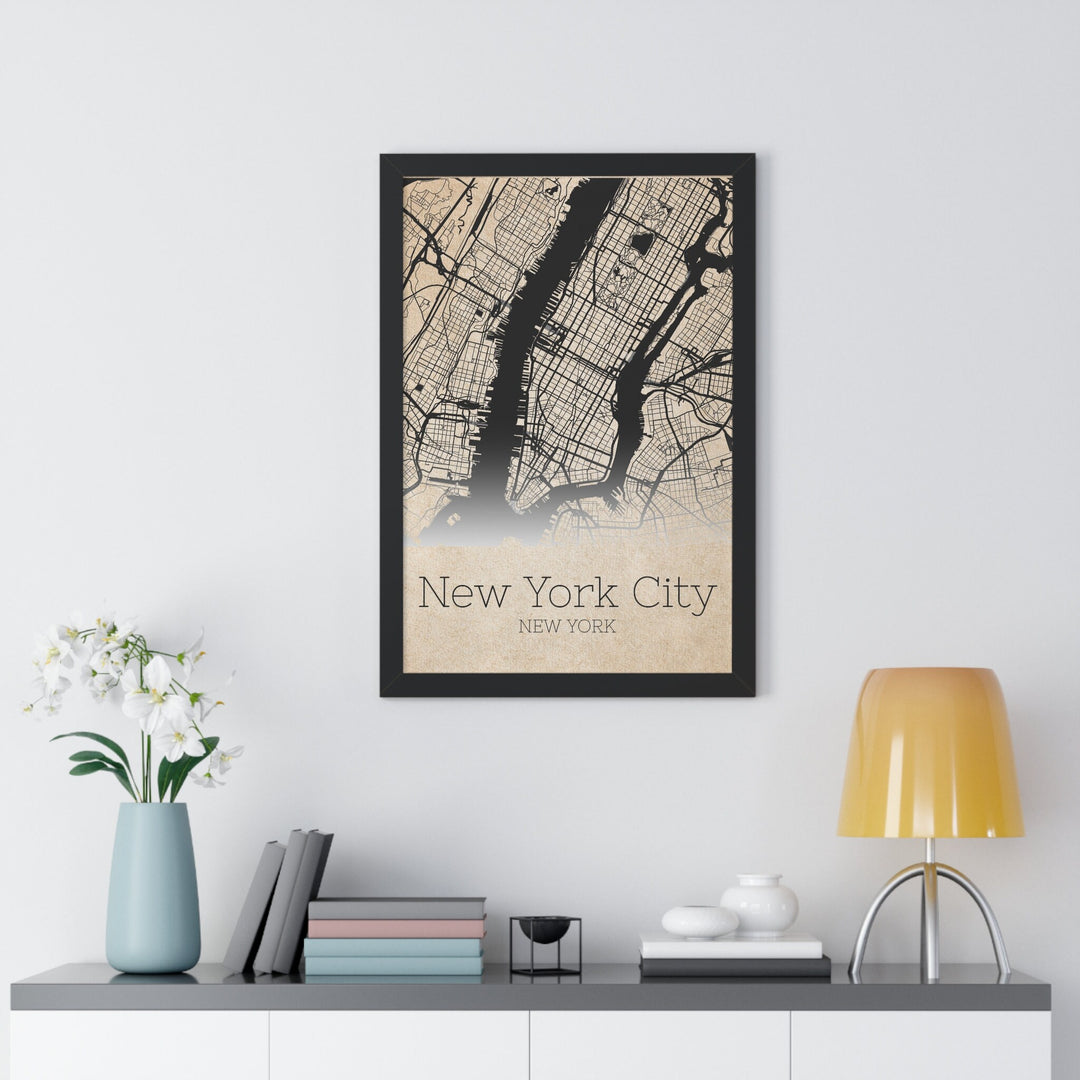 New York City Map Print - New York City Poster Wall Art