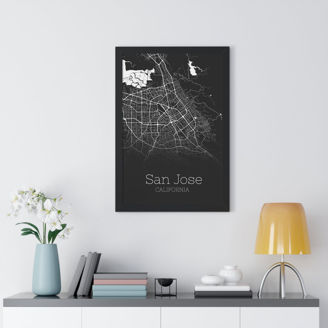 San Jose Map Print - San Jose California Poster Wall Art