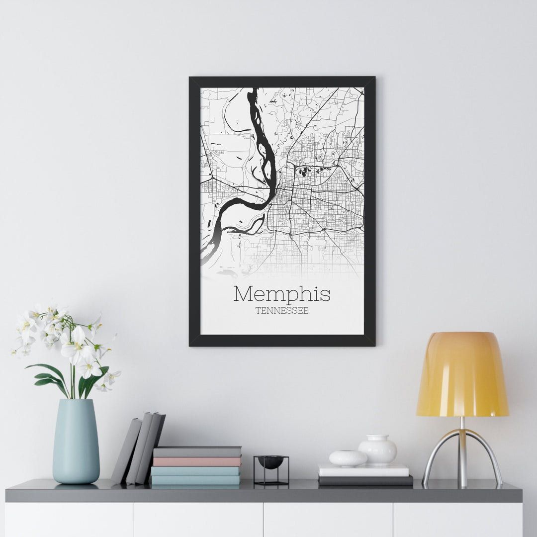 Memphis Map Print - Memphis Tennessee Poster Wall Art