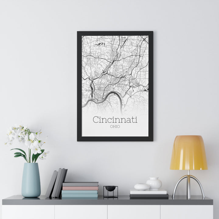 Cincinnati Map Print - Cincinnati Ohio Poster Wall Art