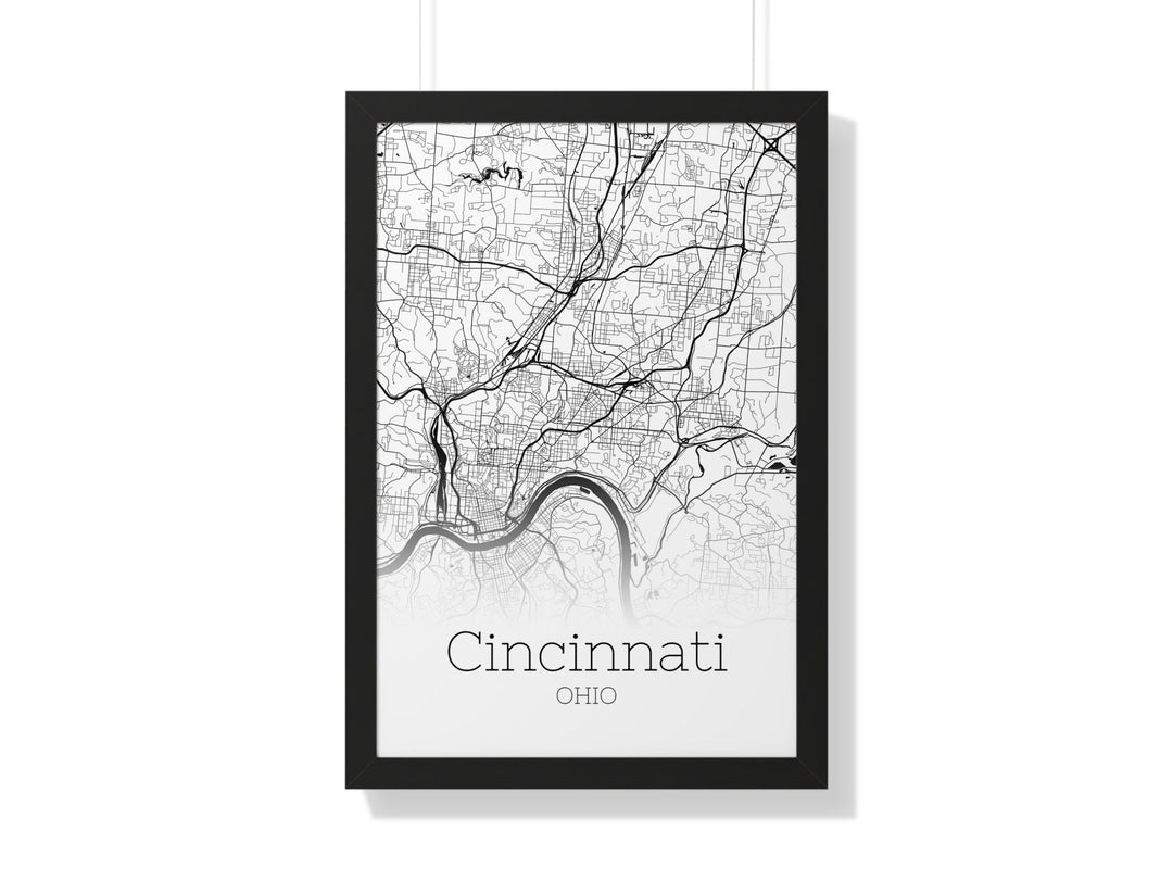 Cincinnati Map Print - Cincinnati Ohio Poster Wall Art