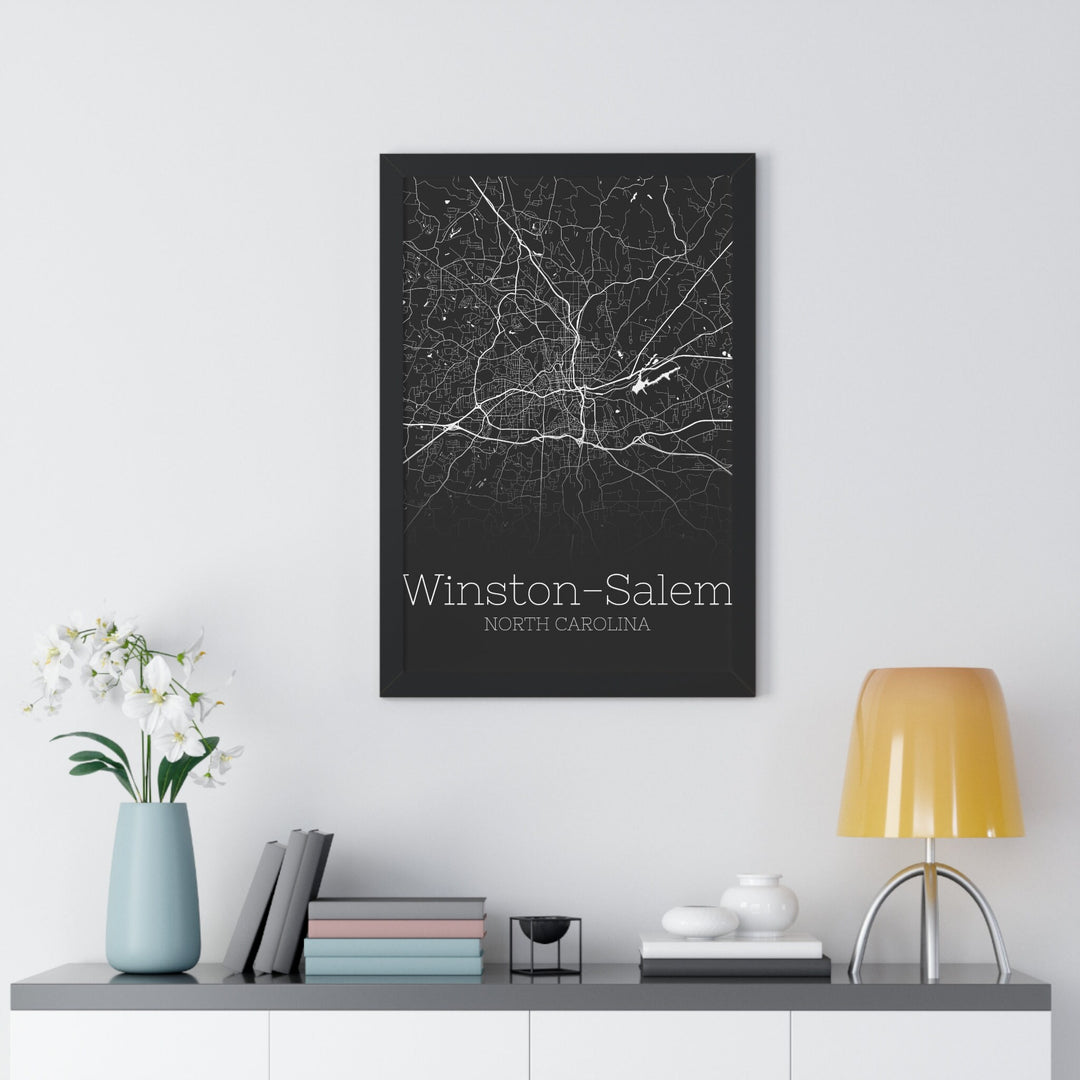 Winston Salem Map Print - Winston Salem North Carolina Poster Wall Art