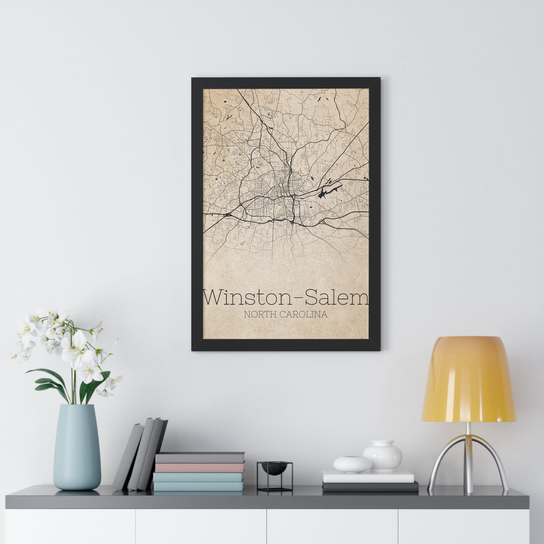 Winston Salem Map Print - Winston Salem North Carolina Poster Wall Art