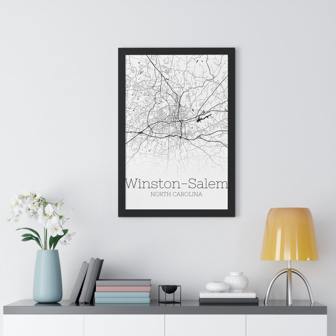 Winston Salem Map Print - Winston Salem North Carolina Poster Wall Art