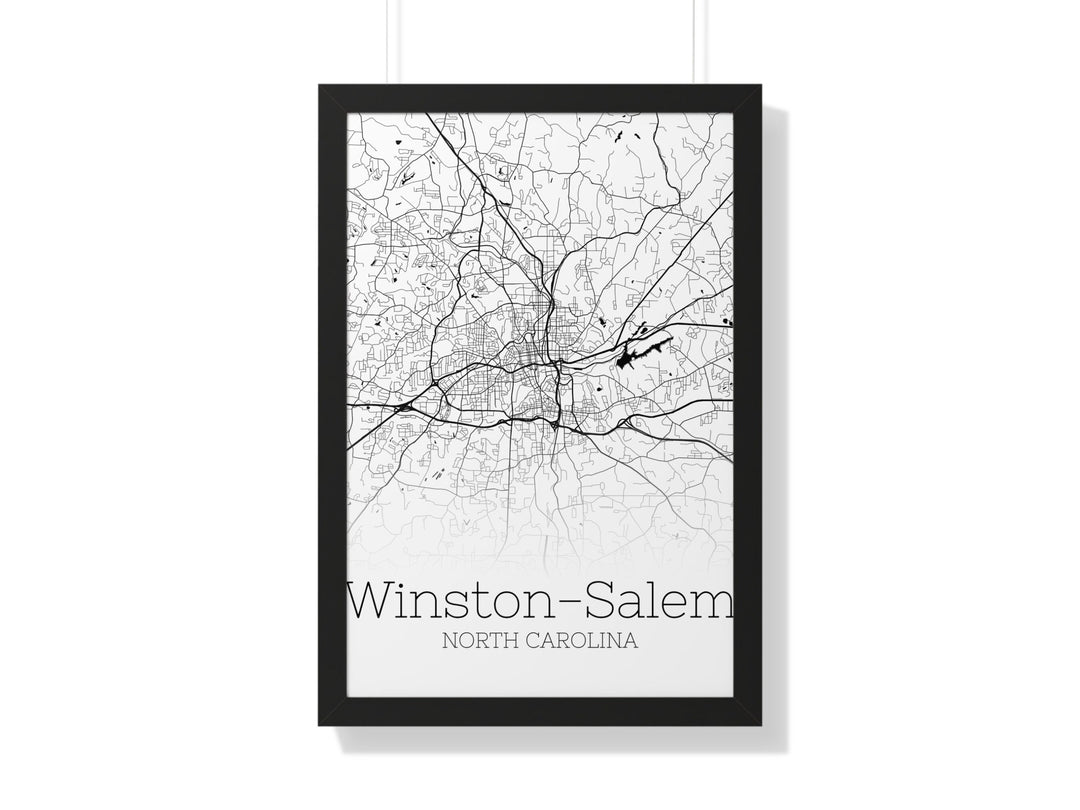 Winston Salem Map Print - Winston Salem North Carolina Poster Wall Art