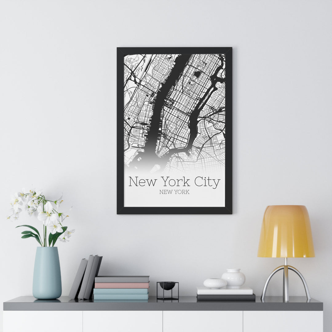 New York City Map Print - New York City Poster Wall Art