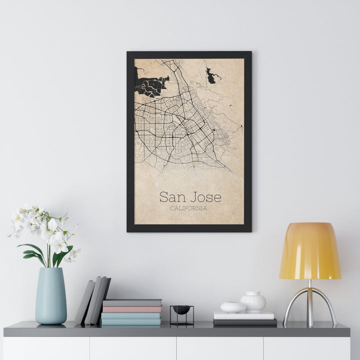 San Jose Map Print - San Jose California Poster Wall Art