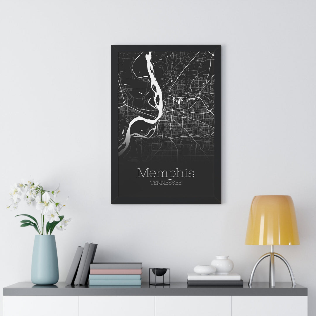 Memphis Map Print - Memphis Tennessee Poster Wall Art