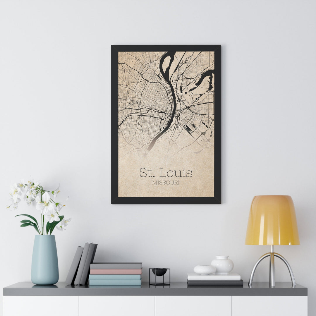 St Louis Map Print - St Louis Missouri Poster Wall Art