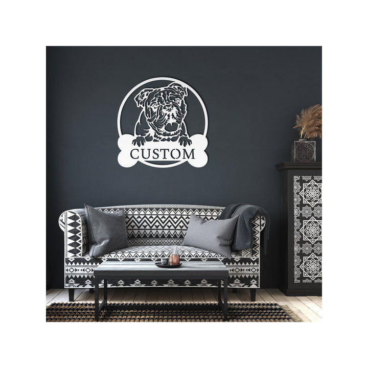 Custom English Bulldog Wall Art