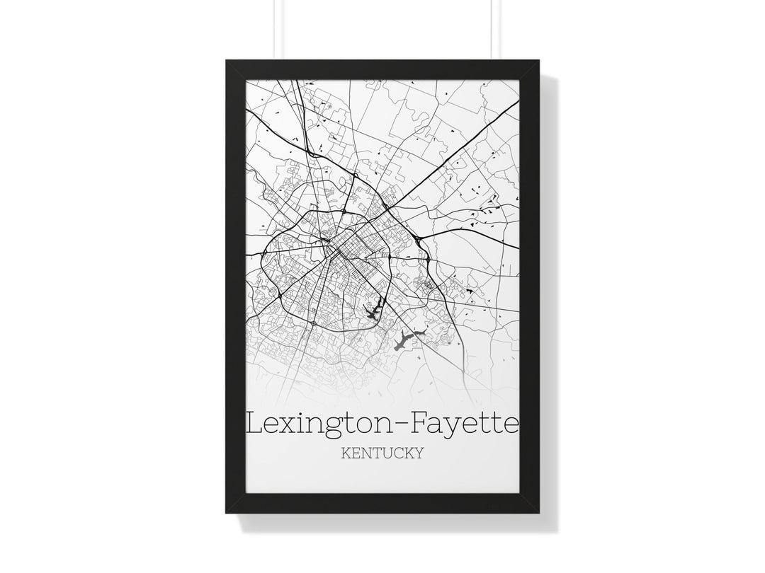 Lexington Map Print - Lexington Kentucky Poster Wall Art