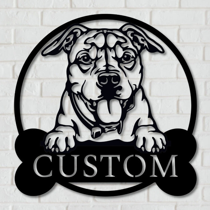 Custom Pitbull Wall Art